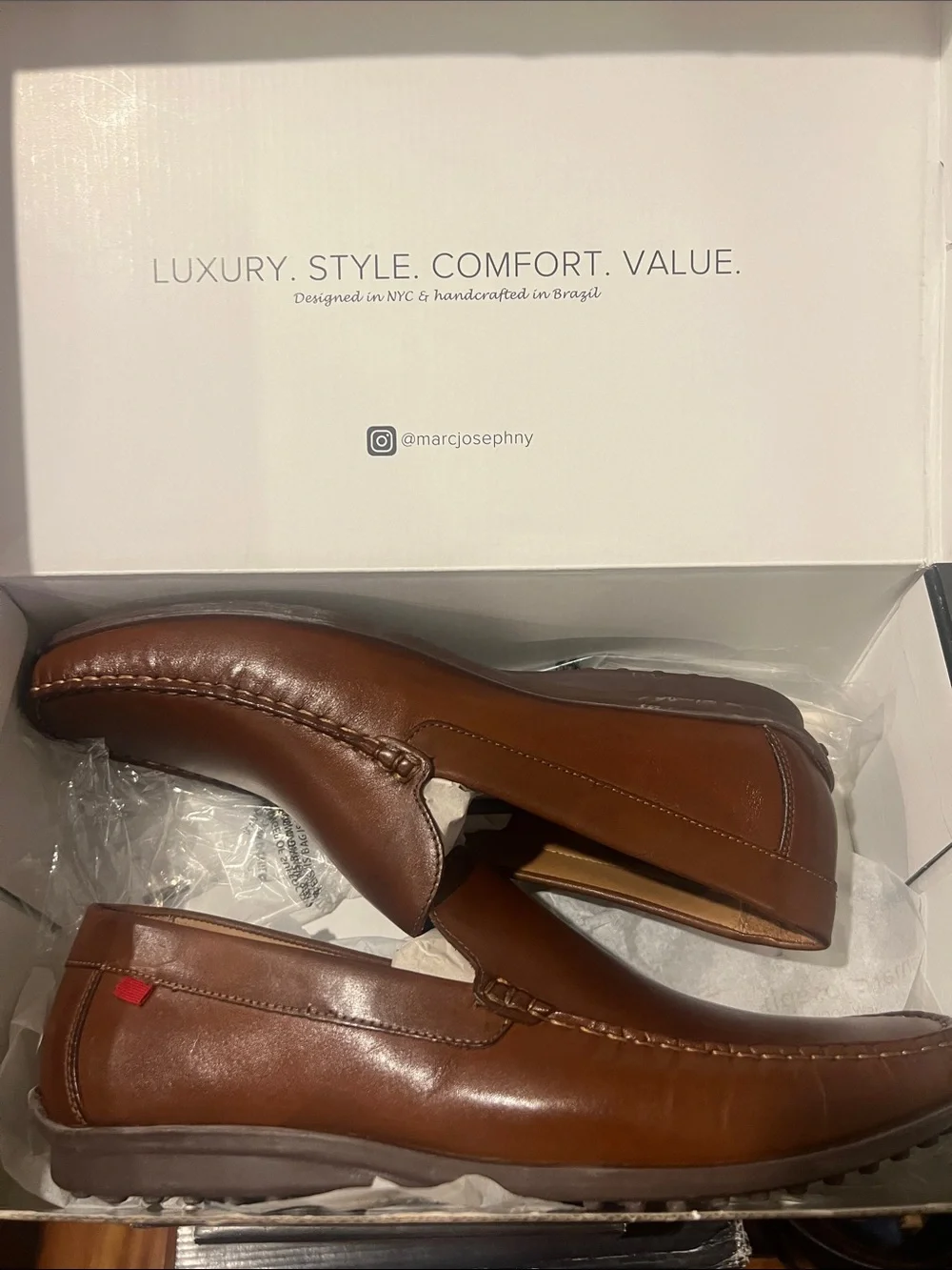 Men's Tan Leather Slip-On Loafers